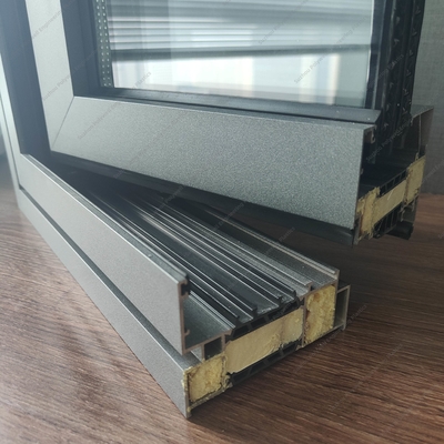 Heat Insulated Broken Bridge Aluminum Doors Sliding Casement Windows With Customizable Dimensions